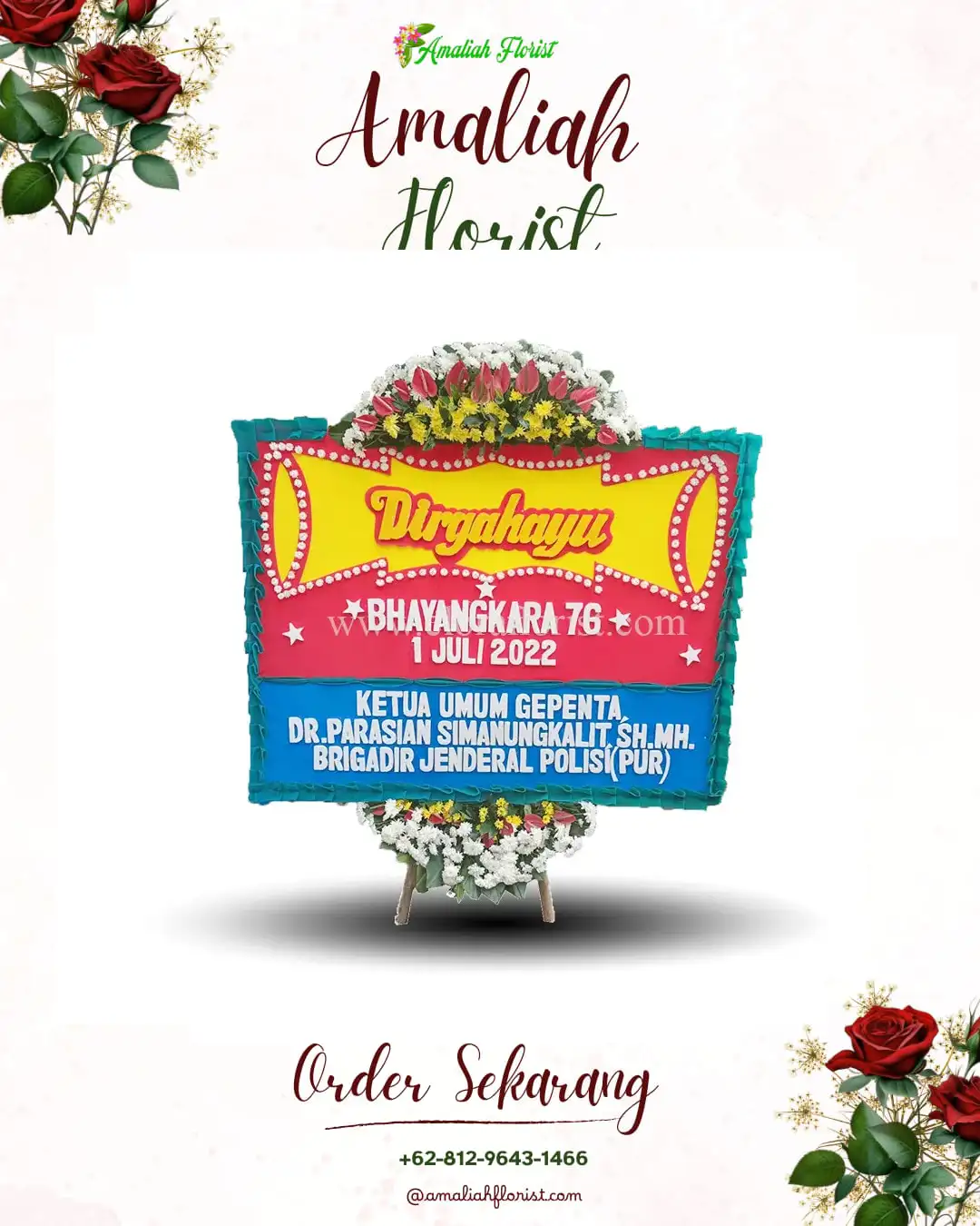 Papan Bunga HUT Ulang Tahun Kotawaringin Barat